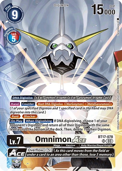 Digimon Card Game Sammelkarte BT17-078 Omnimon ACE alternatives Artwork 3