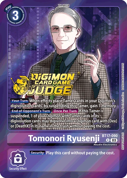Digimon Card Game Sammelkarte BT17-090 Tomonori Ryusenji alternatives Artwork 2