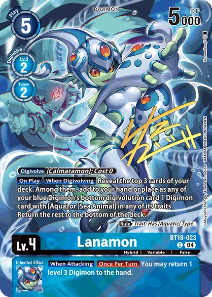 Digimon Card Game Sammelkarte BT18-023 Lanamon alternatives Artwork 1