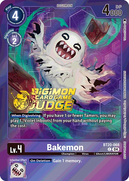 Digimon Card Game Sammelkarte BT20-068 Bakemon alternatives Artwork 1