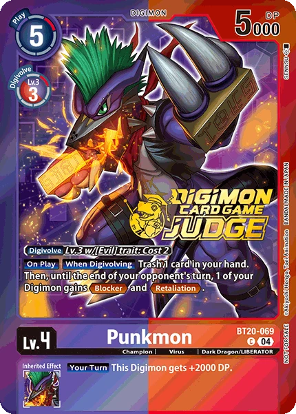 Digimon Card Game Sammelkarte BT20-069 Punkmon alternatives Artwork 1
