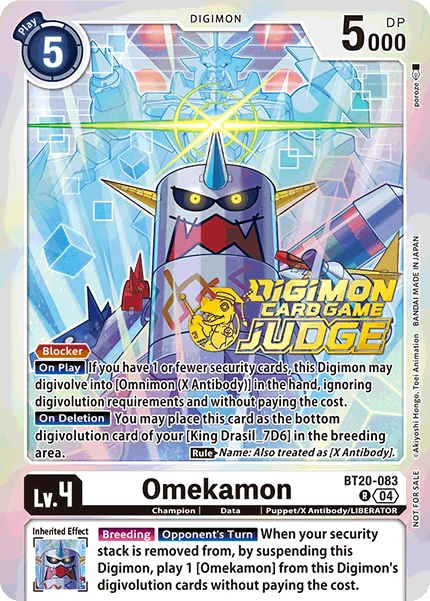 Digimon Card Game Sammelkarte BT20-083 Omekamon alternatives Artwork 1