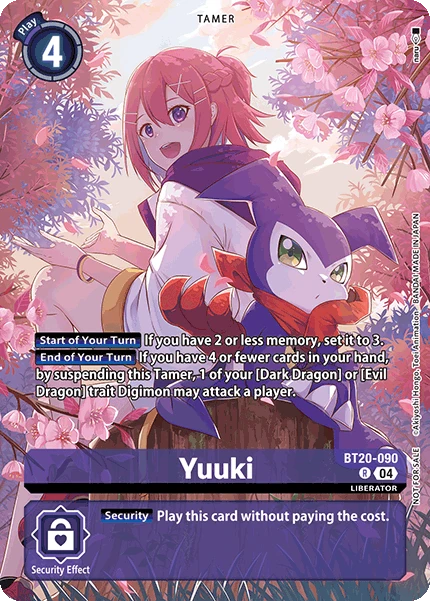 Digimon Card Game Sammelkarte BT20-090 Yuuki alternatives Artwork 1