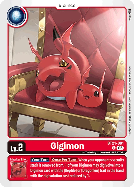 Digimon Card Game Sammelkarte BT21-001 Gigimon