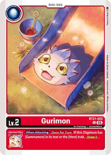 Digimon Card Game Sammelkarte BT21-002 Gurimon