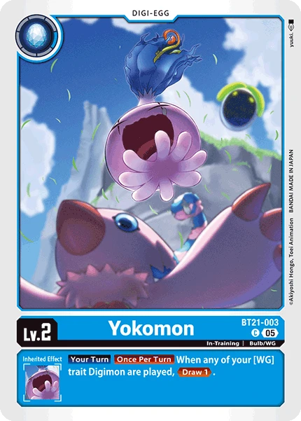 Digimon Card Game Sammelkarte BT21-003 Yokomon