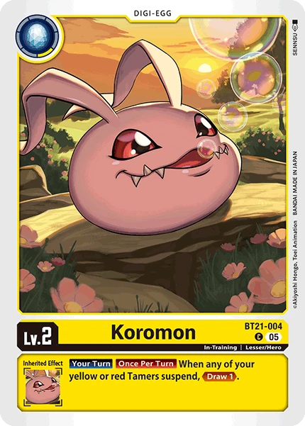 Digimon Card Game Sammelkarte BT21-004 Koromon