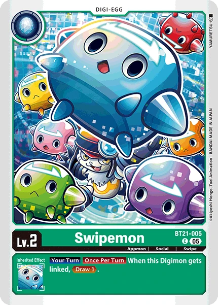 Digimon Card Game Sammelkarte BT21-005 Swipemon