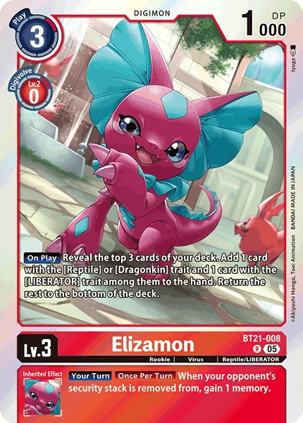 Digimon Card Game Sammelkarte BT21-008 Elizamon