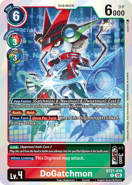 Digimon Card Game Sammelkarte BT21-018 DoGatchmon