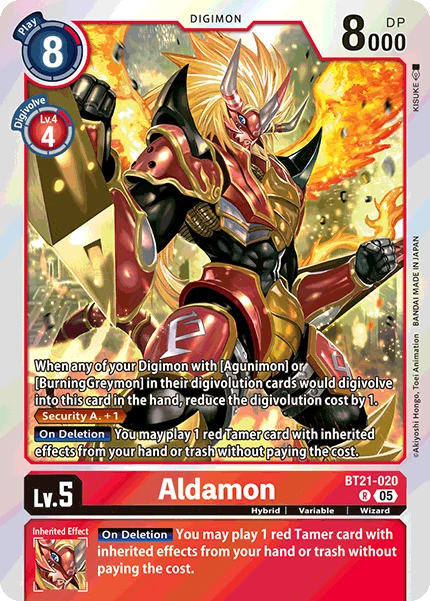 Digimon Card Game Sammelkarte BT21-020 Aldamon