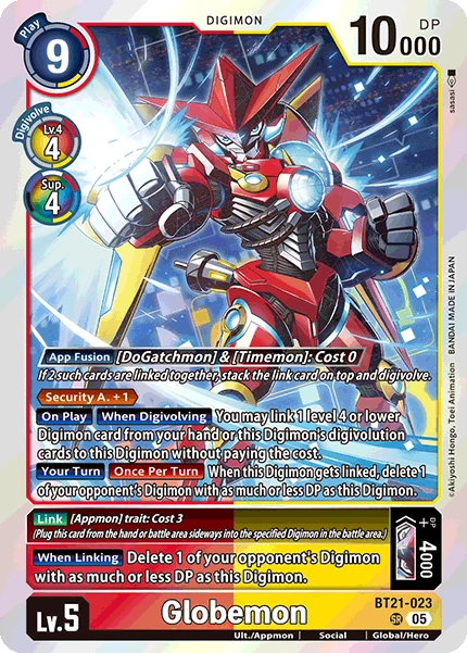 Digimon Card Game Sammelkarte BT21-023 Globemon