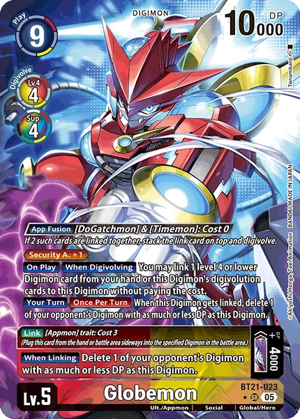 Digimon Card Game Sammelkarte BT21-023 Globemon alternatives Artwork 1