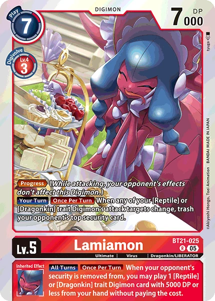 Digimon Card Game Sammelkarte BT21-025 Lamiamon