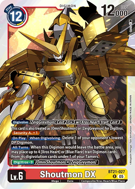 Digimon Card Game Sammelkarte BT21-027 Shoutmon DX