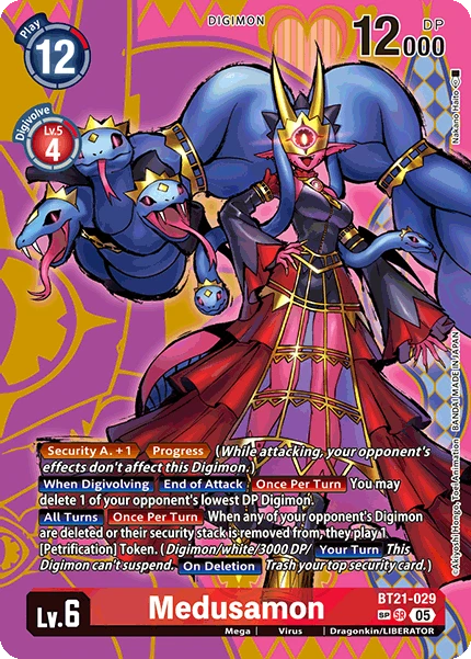 Digimon Card Game Sammelkarte BT21-029 Medusamon alternatives Artwork 2