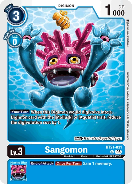 Digimon Card Game Sammelkarte BT21-031 Sangomon