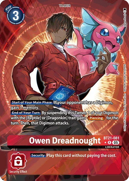 Digimon Card Game Sammelkarte BT21-081 Owen Dreadnought alternatives Artwork 1