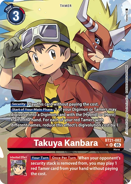 Digimon Card Game Sammelkarte BT21-082 Takuya Kanbara alternatives Artwork 1