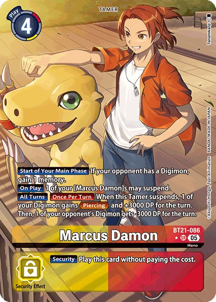 Digimon Card Game Sammelkarte BT21-086 Marcus Damon alternatives Artwork 1