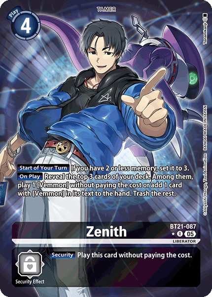 Digimon Card Game Sammelkarte BT21-087 Zenith alternatives Artwork 1