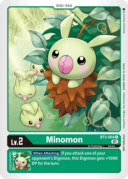 Digimon Card Game Sammelkarte BT3-004 Minomon alternatives Artwork 3