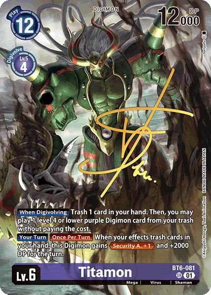 Digimon Card Game Sammelkarte BT6-081 Titamon alternatives Artwork 2