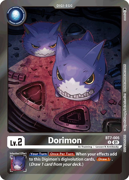 Digimon Card Game Sammelkarte BT7-005 Dorimon alternatives Artwork 2