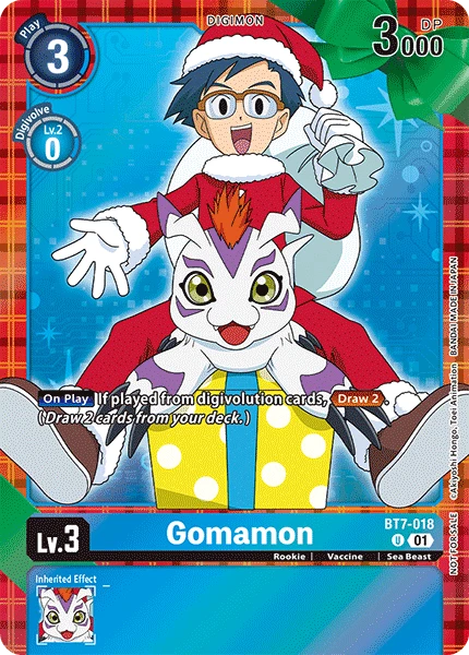 Digimon Card Game Sammelkarte BT7-018 Gomamon alternatives Artwork 2