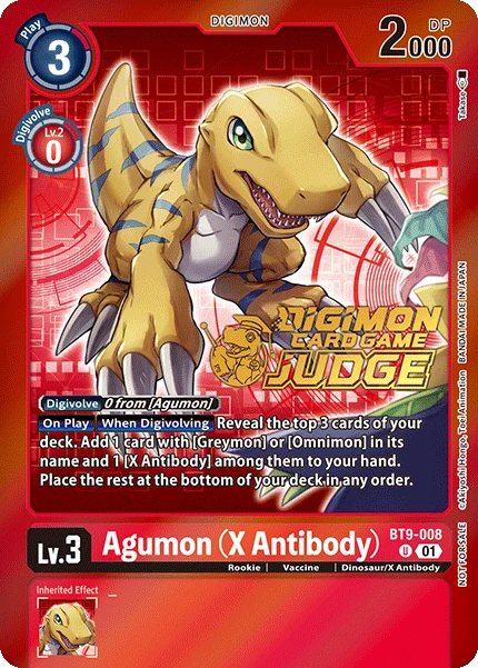 Digimon Card Game Sammelkarte BT9-008 Agumon (X Antibody) alternatives Artwork 2