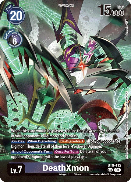 Digimon Card Game Sammelkarte BT9-112 DeathXmon alternatives Artwork 3