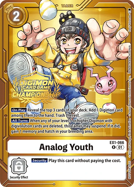 Digimon Card Game Sammelkarte EX1-066 Analog Youth alternatives Artwork 2