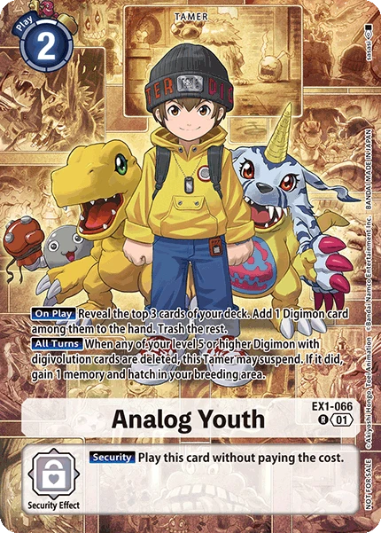 Digimon Card Game Sammelkarte EX1-066 Analog Youth alternatives Artwork 3