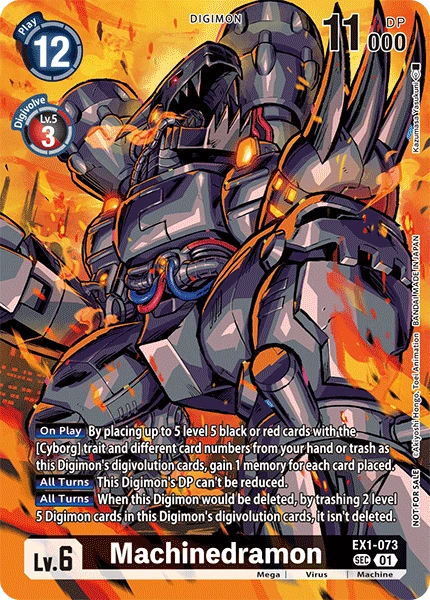 Digimon Card Game Sammelkarte EX1-073 Machinedramon alternatives Artwork 3