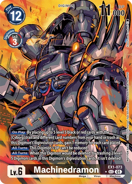 Digimon Card Game Sammelkarte EX1-073 Machinedramon alternatives Artwork 4