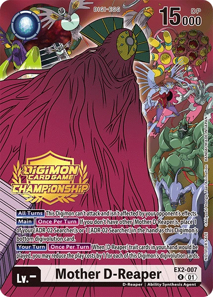 Digimon Card Game Sammelkarte EX2-007 Mother D-Reaper alternatives Artwork 1