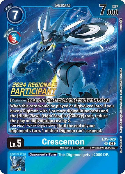 Digimon Card Game Sammelkarte EX5-020 Crescemon alternatives Artwork 1