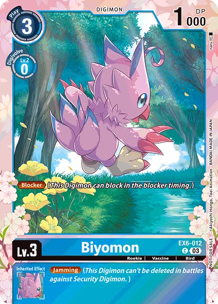 Digimon Card Game Sammelkarte EX6-012 Biyomon alternatives Artwork 1