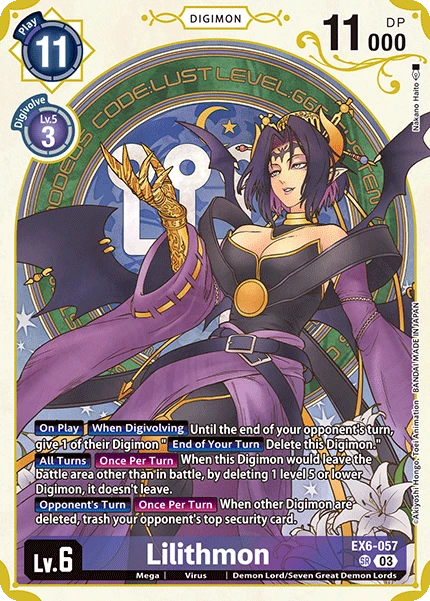 Digimon Card Game Sammelkarte EX6-057 Lilithmon alternatives Artwork 2