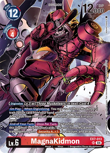 Digimon Card Game Sammelkarte EX7-013 MagnaKidmon alternatives Artwork 2