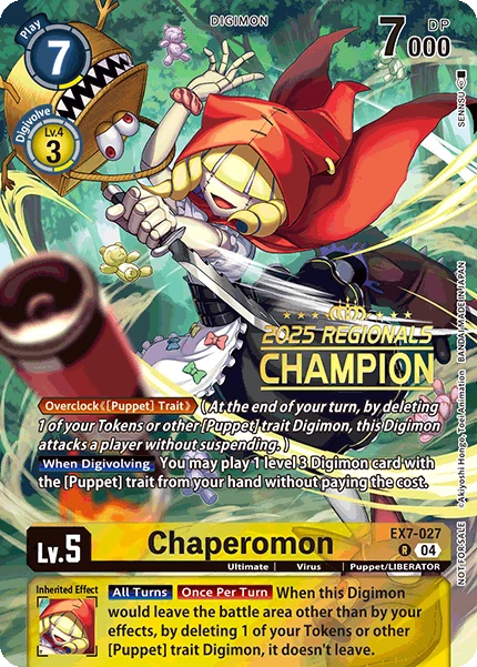 Digimon Card Game Sammelkarte EX7-027 Chaperomon alternatives Artwork 1