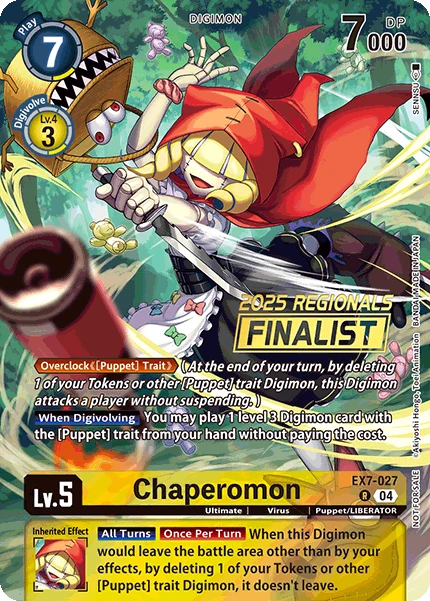 Digimon Card Game Sammelkarte EX7-027 Chaperomon alternatives Artwork 2