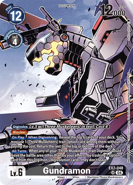 Digimon Card Game Sammelkarte EX7-048 Gundramon alternatives Artwork 2