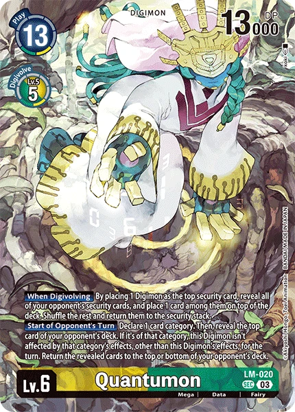 Digimon Card Game Sammelkarte LM-020 Quantumon alternatives Artwork 1
