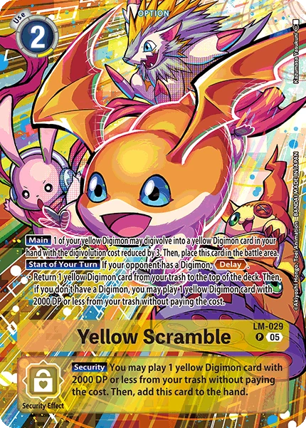 Digimon Card Game Sammelkarte LM-029 Yellow Scramble alternatives Artwork 2