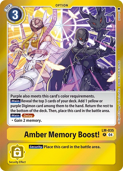 Digimon Card Game Sammelkarte LM-035 Amber Memory Boost!
