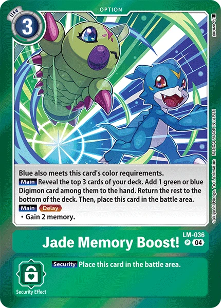 Digimon Card Game Sammelkarte LM-036 Jade Memory Boost!