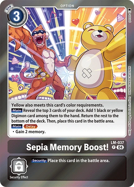 Digimon Card Game Sammelkarte LM-037 Sepia Memory Boost!