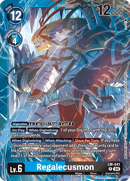 Digimon Card Game Sammelkarte LM-041 Regalecusmon