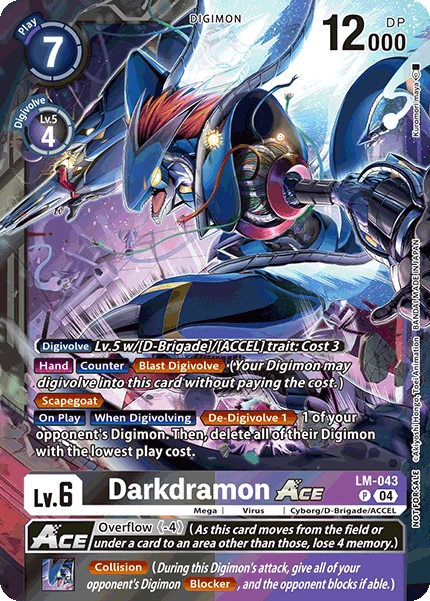 Digimon Card Game Sammelkarte LM-043 Darkdramon ACE